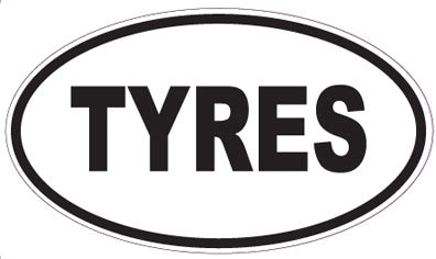 TYRES - Oval Sticker