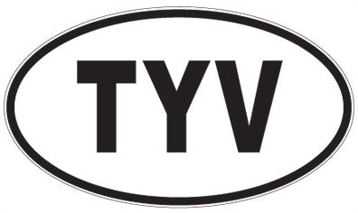 TYV - 3 Letter Initials Oval Magnet