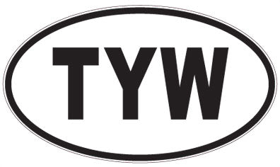 TYW - 3 Letter Initials Oval Magnet