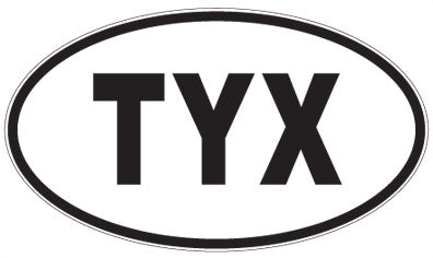 TYX - 3 Letter Initials Oval Magnet