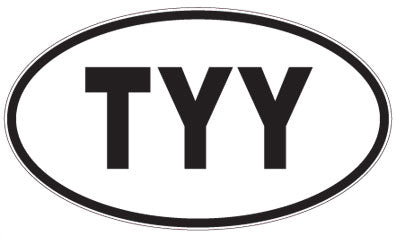 TYY - 3 Letter Initials Oval Magnet