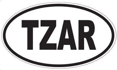 TZAR - Oval Sticker