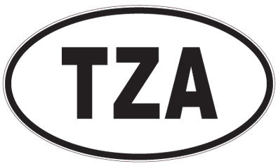 TZA - 3 Letter Initials Oval Magnet