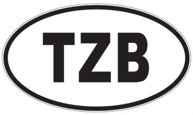 TZB - 3 Letter Initials Oval Magnet