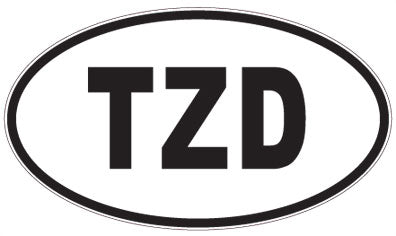 TZD - 3 Letter Initials Oval Magnet