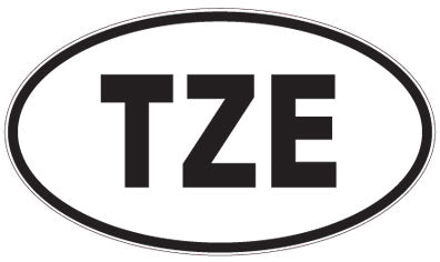 TZE - 3 Letter Initials Oval Magnet