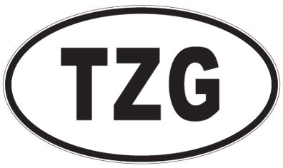 TZG - 3 Letter Initials Oval Magnet