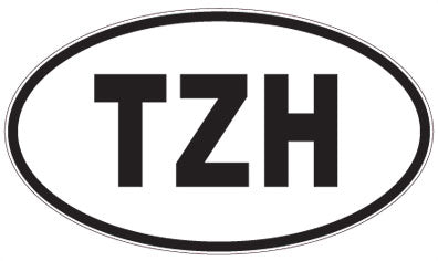 TZH - 3 Letter Initials Oval Magnet