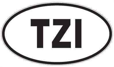 TZI - 3 Letter Initials Oval Magnet