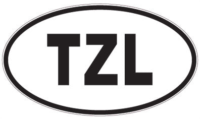 TZL - 3 Letter Initials Oval Magnet