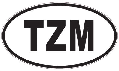 TZM - 3 Letter Initials Oval Magnet