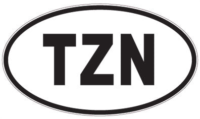 TZN - 3 Letter Initials Oval Magnet