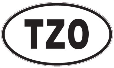 TZO - 3 Letter Initials Oval Magnet