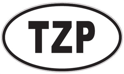 TZP - 3 Letter Initials Oval Magnet