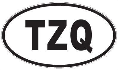 TZQ - 3 Letter Initials Oval Magnet