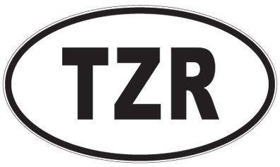 TZR - 3 Letter Initials Oval Magnet