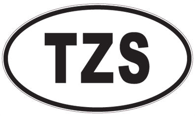 TZS - 3 Letter Initials Oval Magnet