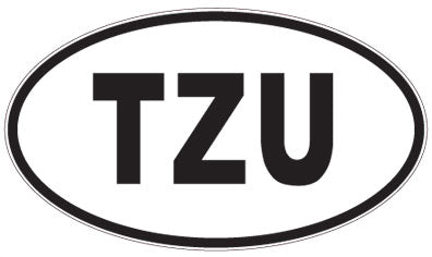 TZU - 3 Letter Initials Oval Magnet