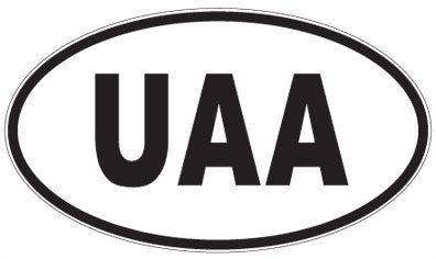 UAA - 3 Letter Initials Oval Magnet