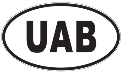 UAB - 3 Letter Initials Oval Magnet