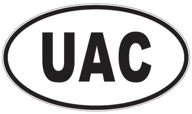 UAC - 3 Letter Initials Oval Magnet