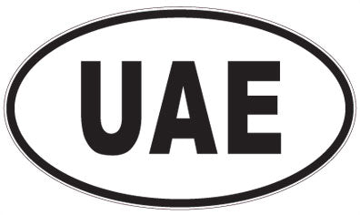 UAE - 3 Letter Initials Oval Magnet