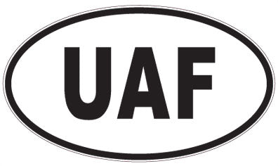 UAF - 3 Letter Initials Oval Magnet