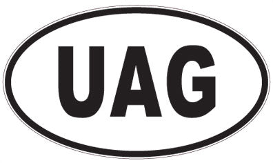 UAG - 3 Letter Initials Oval Magnet