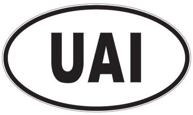 UAI - 3 Letter Initials Oval Magnet
