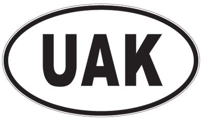 UAK - 3 Letter Initials Oval Magnet