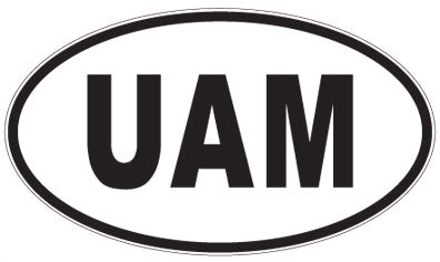 UAM - 3 Letter Initials Oval Magnet