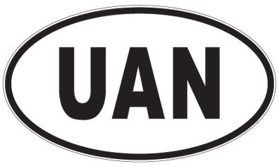 UAN - 3 Letter Initials Oval Magnet