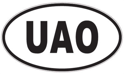 UAO - 3 Letter Initials Oval Magnet