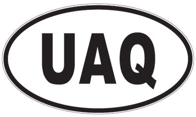 UAQ - 3 Letter Initials Oval Magnet