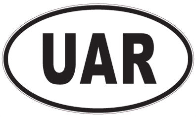 UAR - 3 Letter Initials Oval Magnet