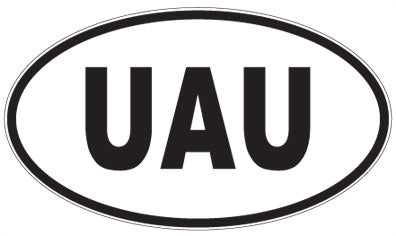UAU - 3 Letter Initials Oval Magnet