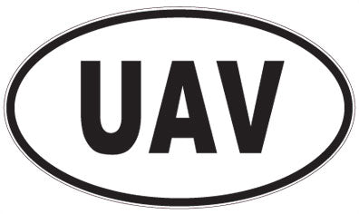 UAV - 3 Letter Initials Oval Magnet