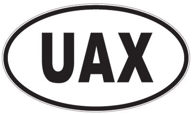 UAX - 3 Letter Initials Oval Magnet