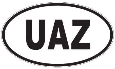 UAZ - 3 Letter Initials Oval Magnet