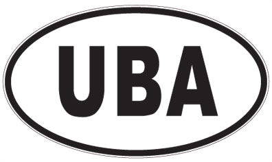UBA - 3 Letter Initials Oval Magnet