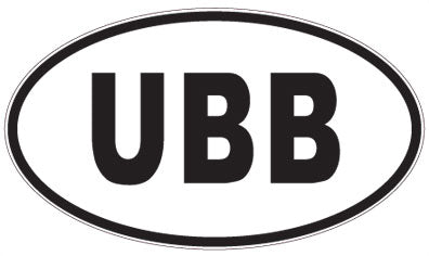 UBB - 3 Letter Initials Oval Magnet