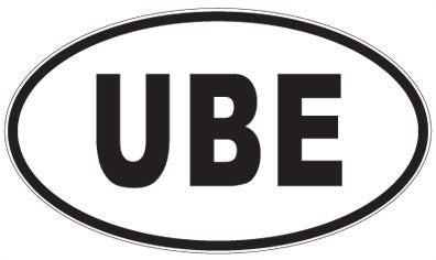 UBE - 3 Letter Initials Oval Magnet