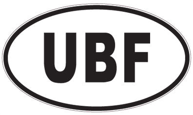 UBF - 3 Letter Initials Oval Magnet