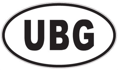 UBG - 3 Letter Initials Oval Magnet