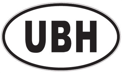 UBH - 3 Letter Initials Oval Magnet