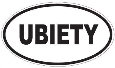 UBIETY - Oval Sticker