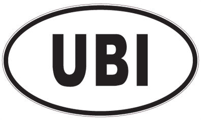 UBI - 3 Letter Initials Oval Magnet