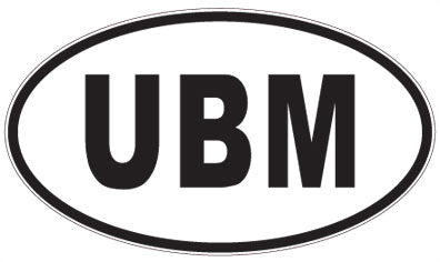 UBM - 3 Letter Initials Oval Magnet