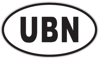 UBN - 3 Letter Initials Oval Magnet