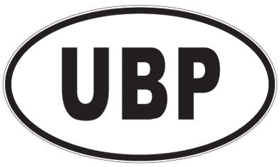 UBP - 3 Letter Initials Oval Magnet